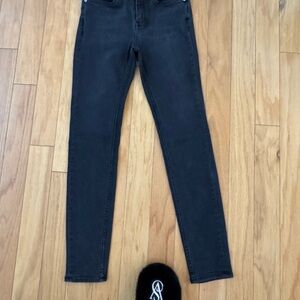 BLK DNM Women's Black Grace Leather Jeans in size 26